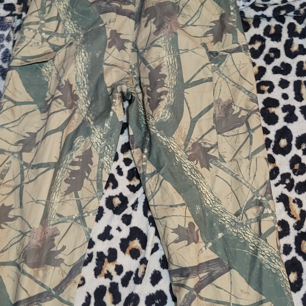 SHEIN Camouflage Wide Leg Pants - Green and Brown